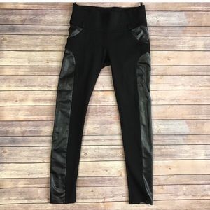 Faux Leather Moro Style Slimming Stretch Pants